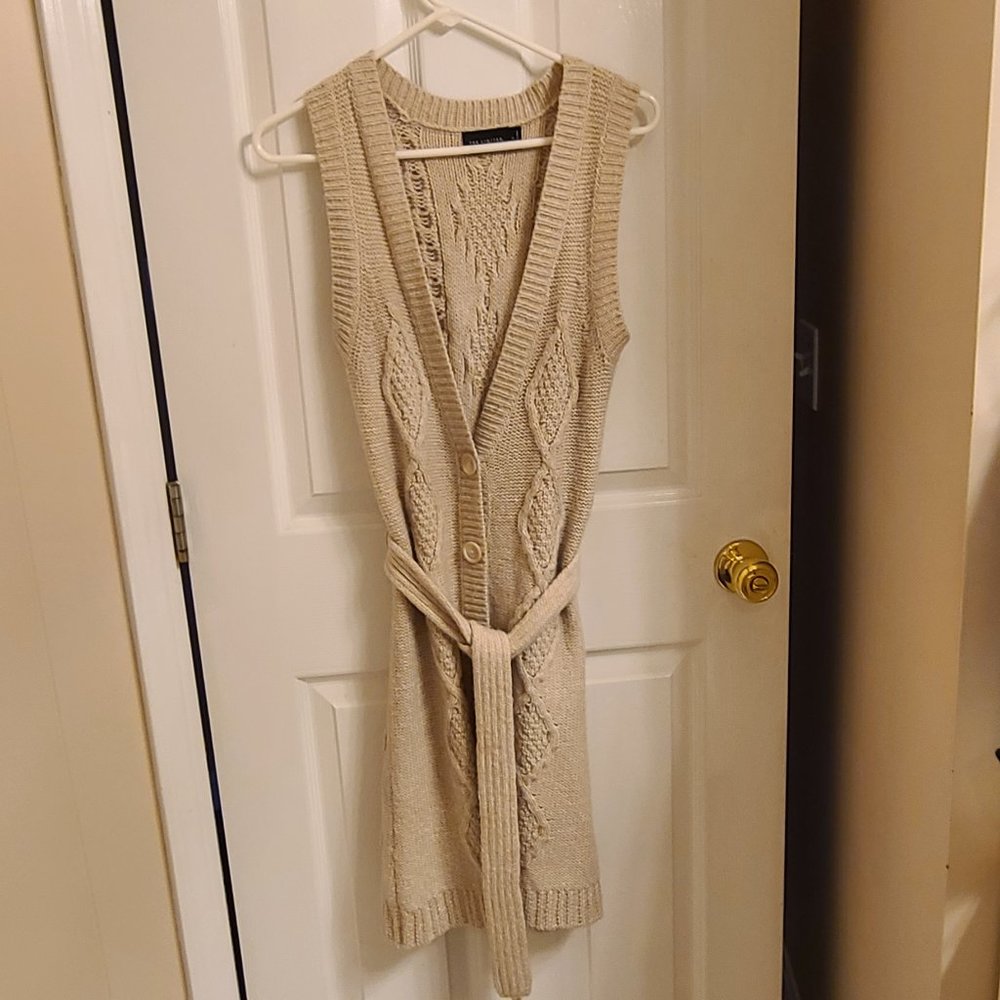 The Limited Button Down Sweater Vest, Cream, S